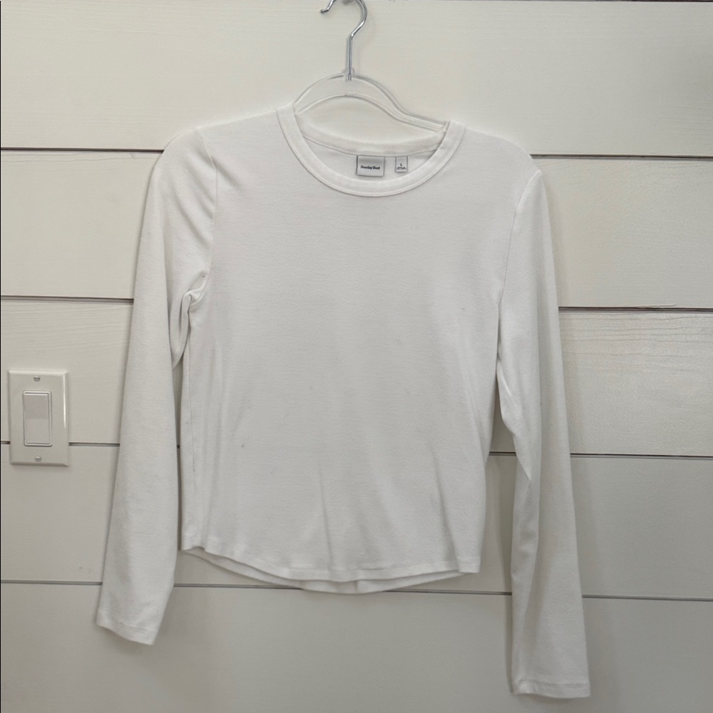 Sunday Best White Long Sleeve Tee
